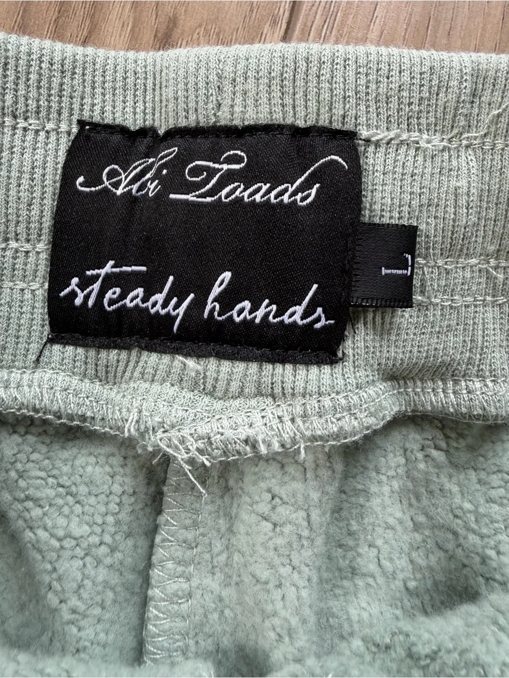 Abi Toads x Steady Hands Men Two-Tone Mint/Black Heavy Drawstring Shorts Frog L